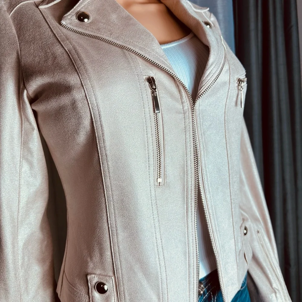 Lena Gabrielle beautiful casual novelty pink jacket, size 6 - Picture 5 of 14